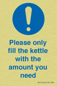 Please only fill the kettle with the amount you need